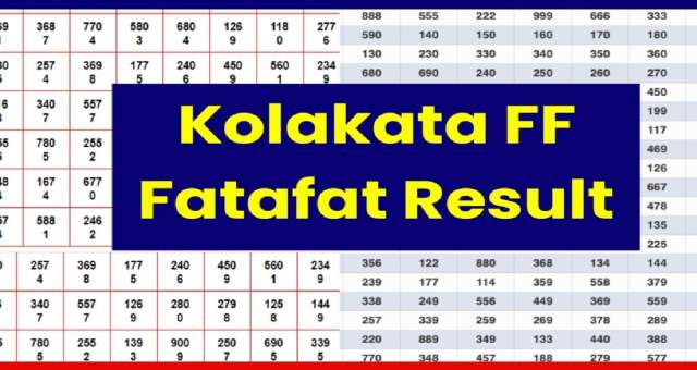 Kolkata Fatafat: Kolkata Fatafat FF Result Today