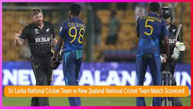 Sri Lanka National Cricket Team vs New Zealand National Cricket Team Match Scorecard